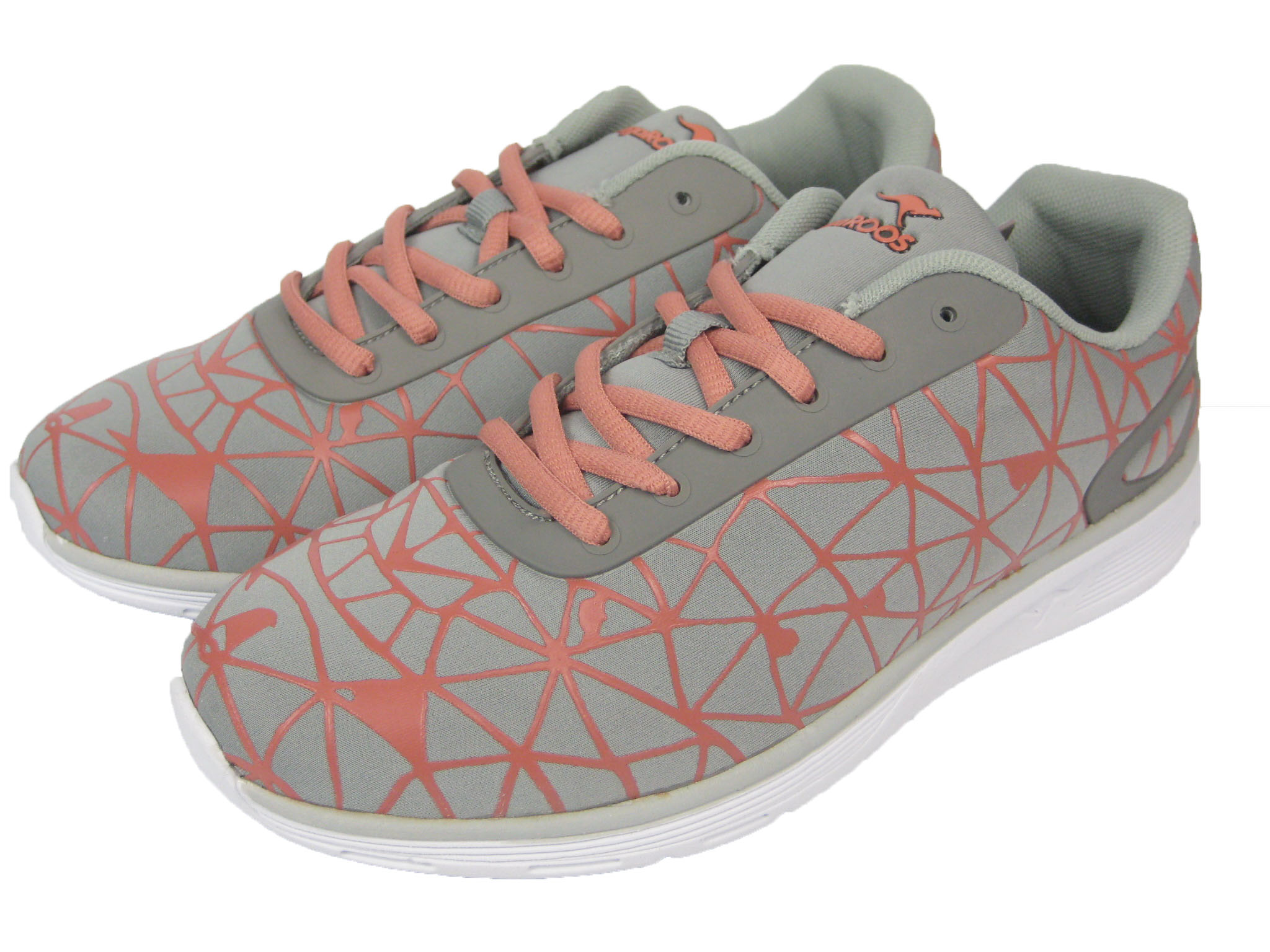 Kangaroos Ladies Shoes Sneaker Running Shoe K-Light Grey/Orange | eBay